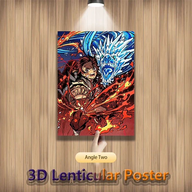 Demon Slayer Anime3 D Lenticular Poster Birthday Gift Nezuko/Tanjirou/Zenitsu