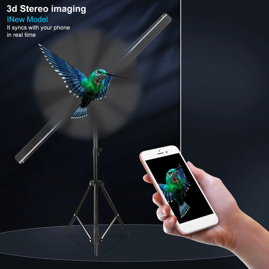 3D Holograma Projector Logo Display 42CM LED Fan Wifi Holographic APP Ios/Android Advertising Machine Imaging Hologram Player